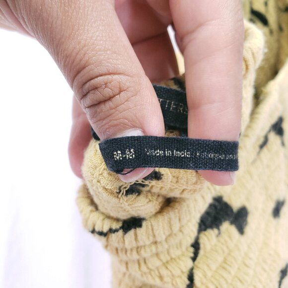 Urban Outfitters Yellow Pattern Y2K Halter Neckline Wide Leg Jumpsuit Size M - Picture 12 of 14